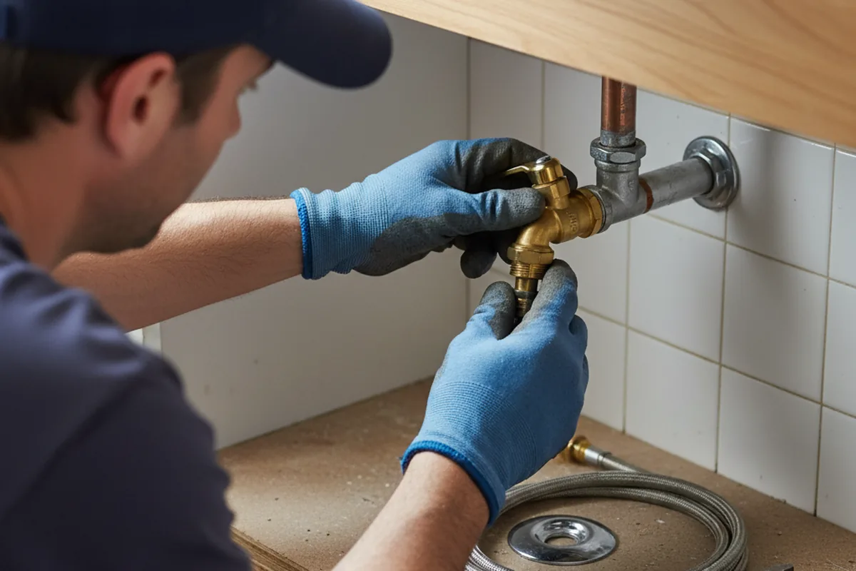Shutoff valve and fitting work during Faucet and Fixture Repair in Street